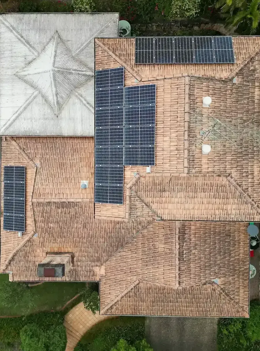 Tile roof before roof cleaning in Mount Gravatt East, Brisbane, covered in moss and lichen